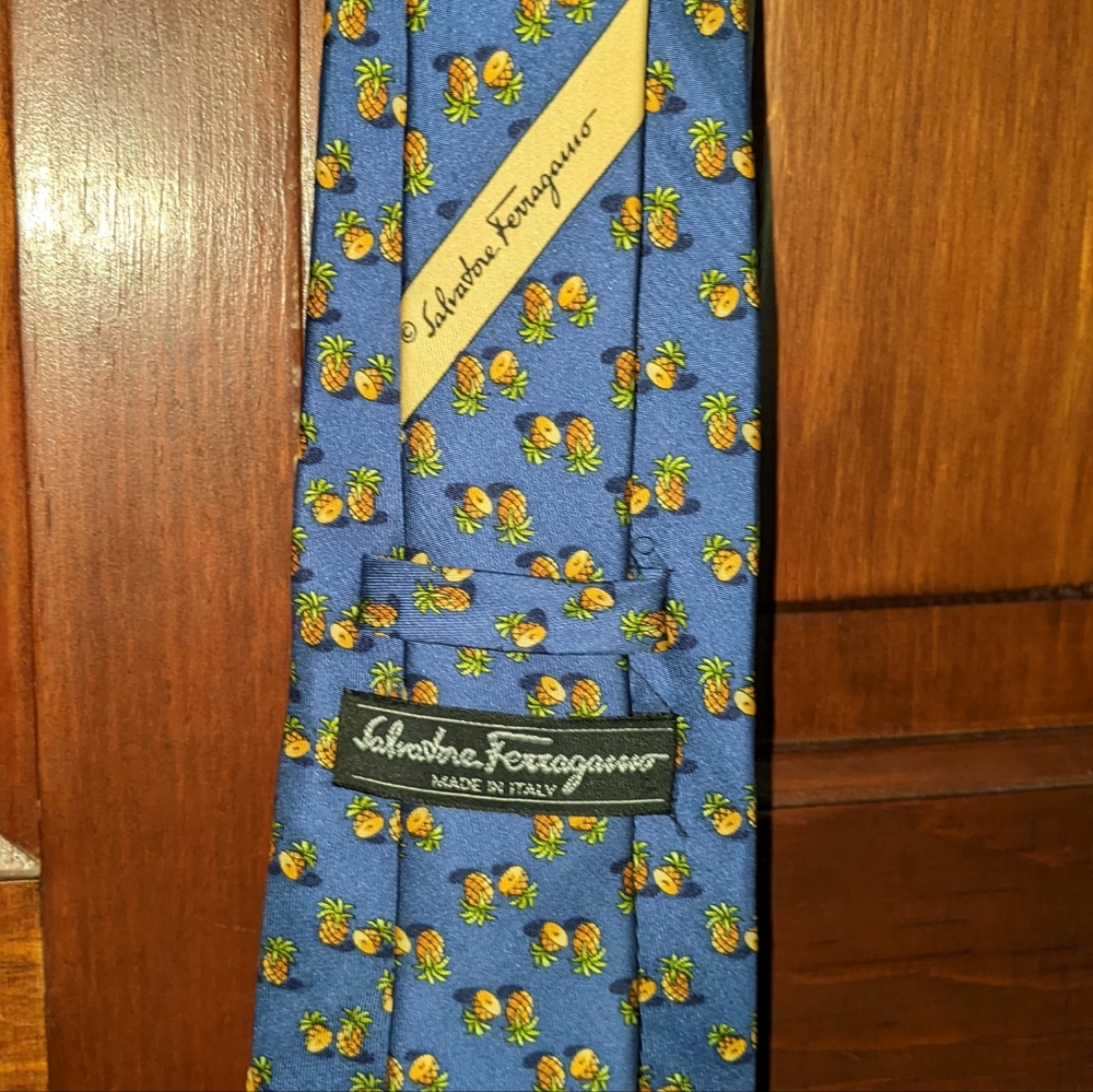 Ferragamo Men's Tie. 100% Silk. Made in Italy.